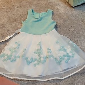 Light green girls flower dress